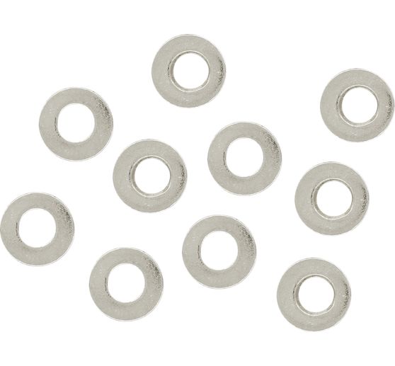 Metal spacer discs, Ø 4 mm