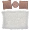 Miniature set "Cushion and rug" Nature-White