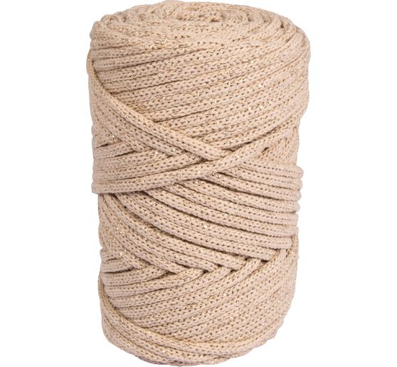 Recycled yarn with gold thread, Ø 4mm