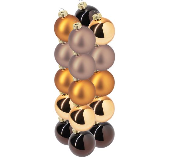 Christmas balls made of glass, Ø 6cm