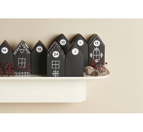 Advent calendar cardboard houses