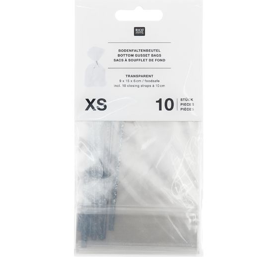 Bottom gusset bag "Transparent" with sealing strip