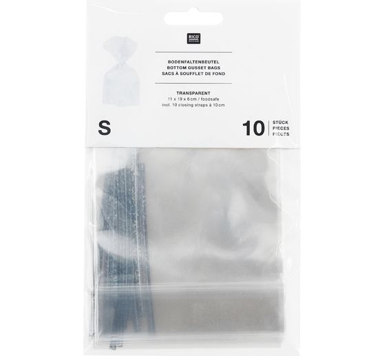 Bottom gusset bag "Transparent" with sealing strip