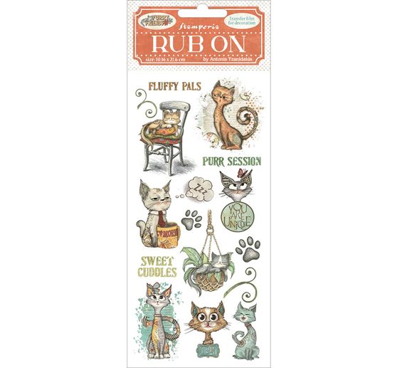Pellicola di trasferimento Rub On "Furry Friends"