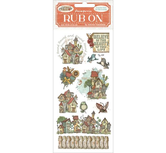 Pellicola di trasferimento Rub On "Furry Friends"