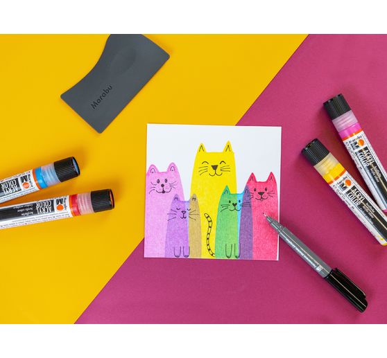 Marabu Acryl Color Squeegee Art Set