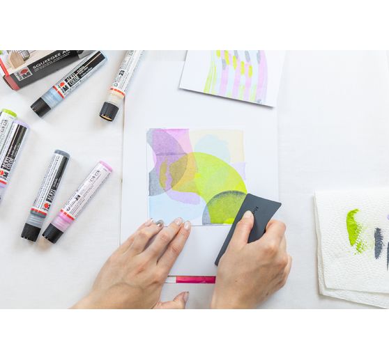 Marabu Acryl Color Squeegee Art Set