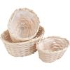 Wooden chipboard baskets, sets of 3, assorted 2 Oval