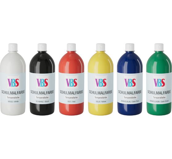 Tempera per scuola VBS, set di 6 pezzi