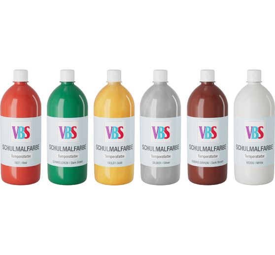 Tempera per scuola VBS, set di 6 pezzi