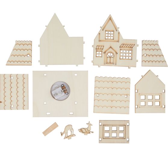 VBS Wooden building kit "House with deer"