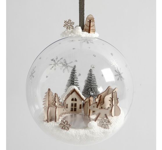 Complete set "Christmas ball with landscape