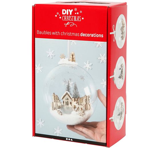 Complete set "Christmas ball with landscape