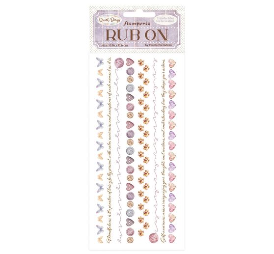 Pellicola di trasferimento Rub On "Quiet Days"