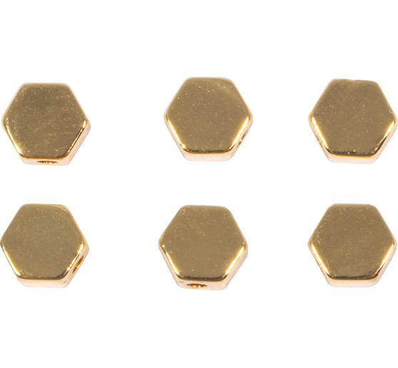 Metal beads "Hexagon"