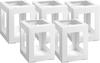 Lanterne "quadrate" in bianco, 5 pezzi