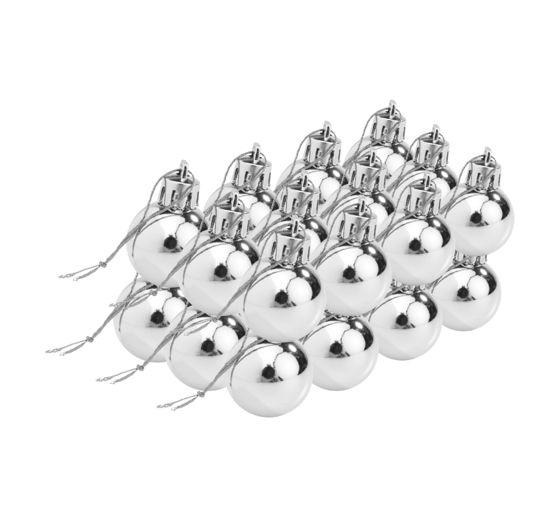 Christmas balls made of plastic, 24 pieces