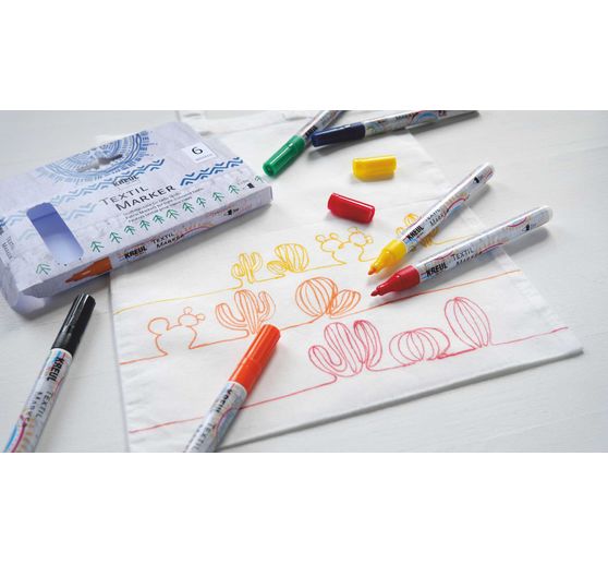 KREUL Textile Marker fine, set of 6