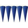 School cone blank "Glitter", 5 pieces Ultramarine
