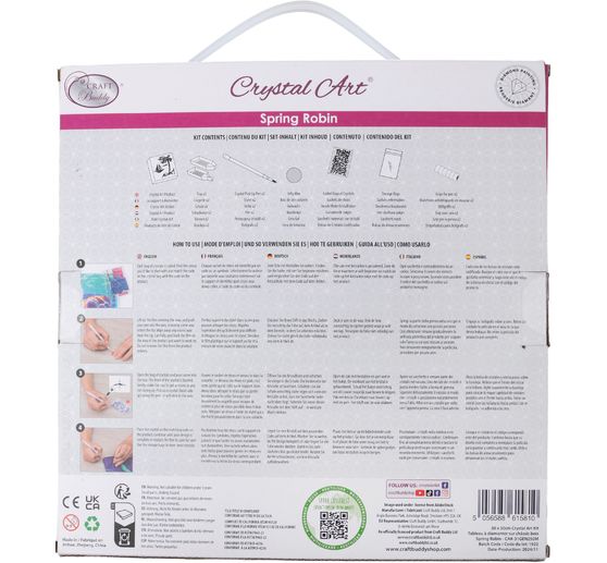Pittura a diamante "Crystal Art Kit", 30 x 30 cm