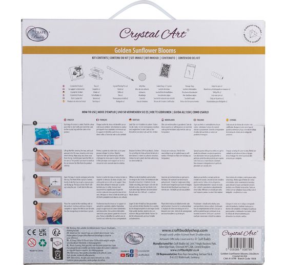 Pittura a diamante "Crystal Art Kit", 30 x 30 cm