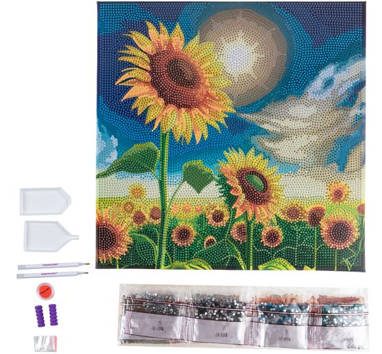 Pittura a diamante "Crystal Art Kit", 30 x 30 cm