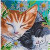 Pittura a diamante "Crystal Art Kit", 30 x 30 cm Sleepy Cats