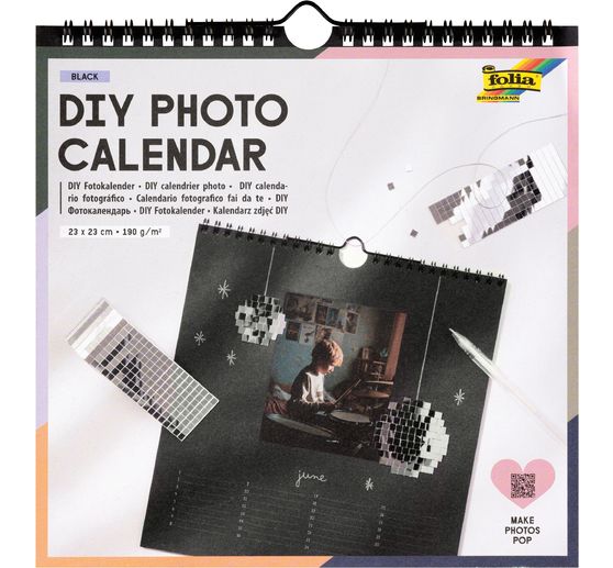 Calendario fotografico fai da te "Black"