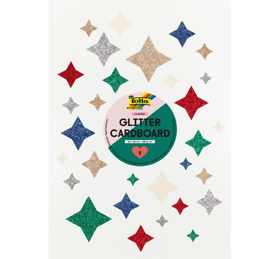 Cartone con brillantini Rainbow