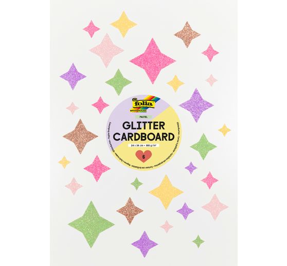 Cartone con brillantini Rainbow