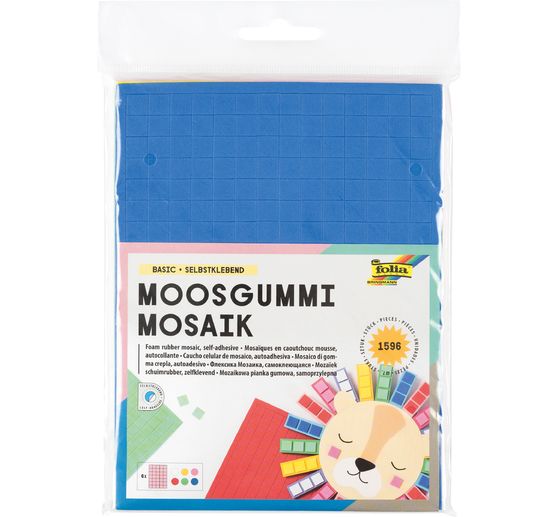 Foam rubber mosaic, self-adhesive