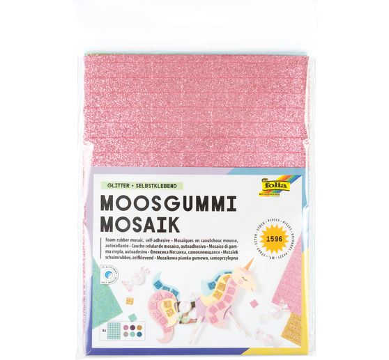 Foam rubber mosaic, self-adhesive