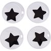 Occhi mobili autoadesivi "Stelle", &Oslash; 35 mm Nero