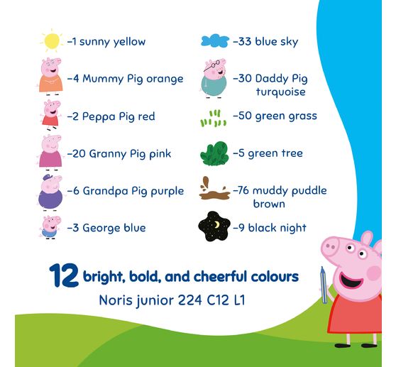 Pastelli a cera Noris junior "Peppa Pig"