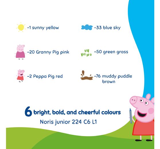 Pastelli a cera Noris junior "Peppa Pig"