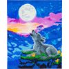 Pittura a diamante "Crystal Art Kit", 40 x 50 cm Howling Wolf