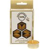 Tealight in 100 % cera d&rsquo;api, confezione da 6 Con coppetta in alluminio