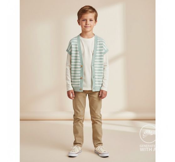 Tessuto jersey a coste "Stripes"