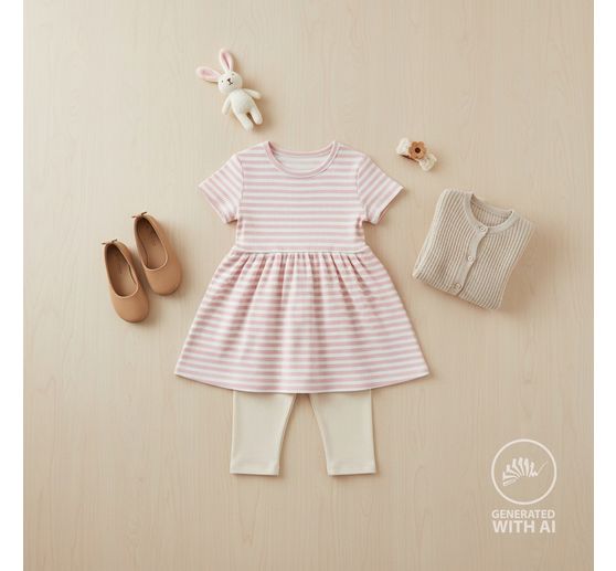 Tessuto jersey a coste "Stripes"