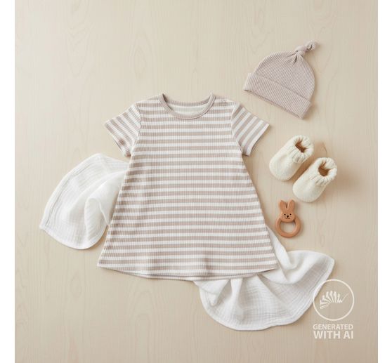 Tessuto jersey a coste "Stripes"