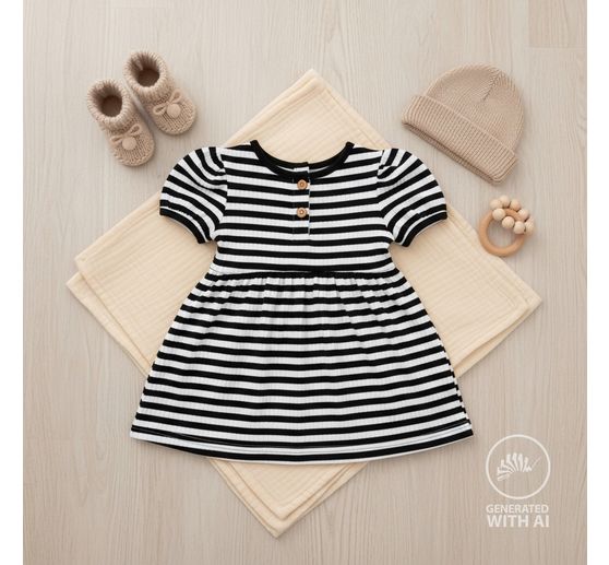 Tessuto jersey a coste "Stripes"