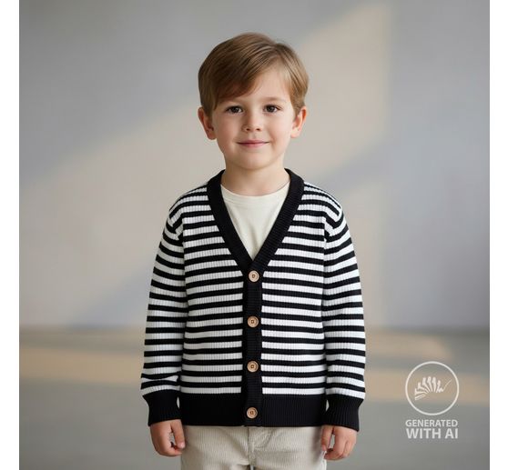 Tessuto jersey a coste "Stripes"