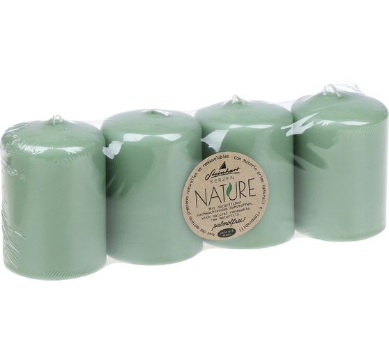 Candele a pilastro "Nature", confezione da 4