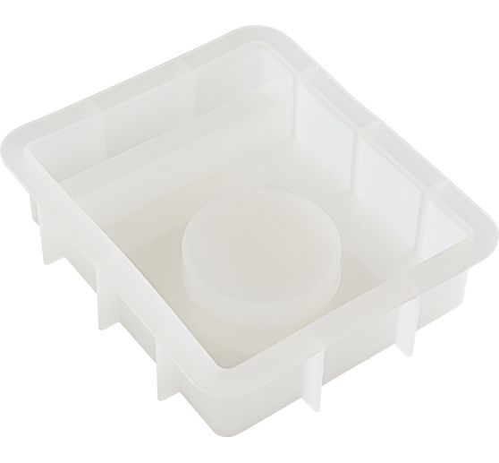VBS Silicone mould "Tealight holder - Rectangular" with plug edge