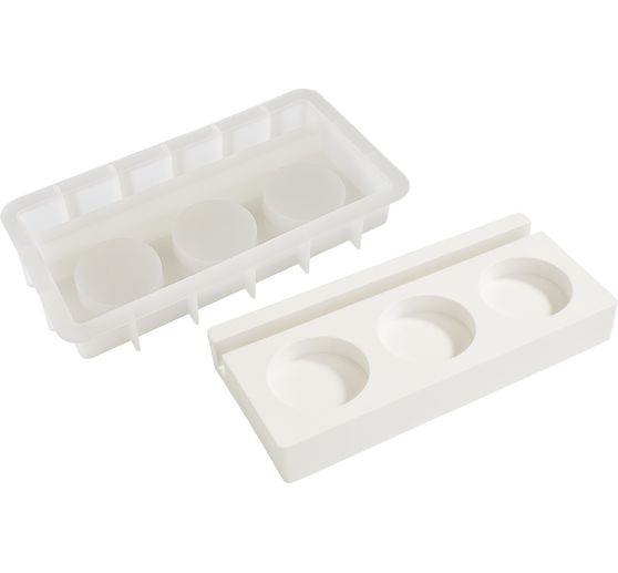 VBS Silicone mould "Tealight holder - Rectangular" with plug edge