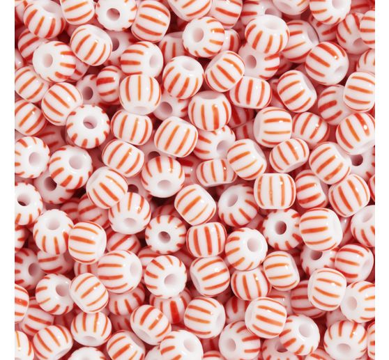 Seed beads, striped, 2.6 mm