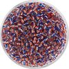 Seed beads, crystal, 2.6 mm Red/Blue