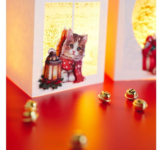 Set di fogli fustellati 3D "Furry Christmas"