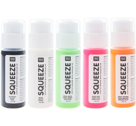 Rico Design Squeeze acrylic marker set