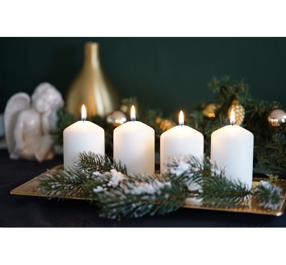 Candele a pilastro, confezione da 4